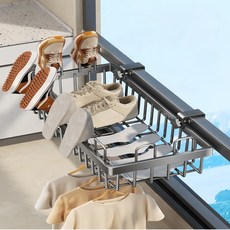 베란다 신발 의류 건조대, 블랙