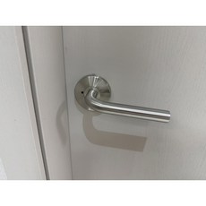 예스코리아 615L SS 스테인리스 방문손잡이 버튼형, 실버, 1개