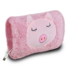 可愛小豬造型USB充電暖手寶，柔軟絨毛材質，方便攜帶，冬季保暖必備，隨時享受溫暖呵護, Pink, SG-006P