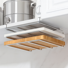 일상플랜 공중부양 도마 2단 거치대, 옐로우, 1개