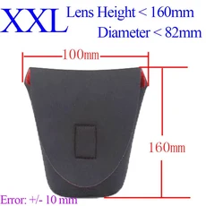 렌즈 가방 소프트 네오프렌 DSLR Lente 커버 케이스 보관 S M L 나일론 Canon Nikon Sony Camer, 03 XXL Size