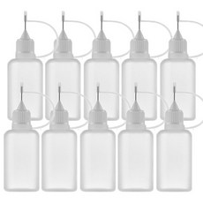 제이스토어 바늘공병 미세 조절 화장품 접착제 소분용, 10개, 50ml[투명]