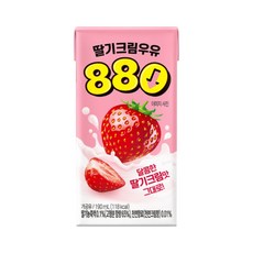 880 딸기크림우유, 4개, 190ml
