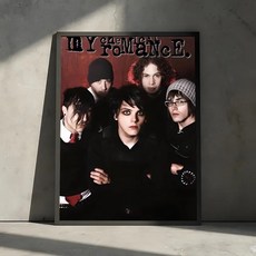밴드 마이 케미컬 로맨스 페인팅 서예 코튼 캔버스 벽 아트 포스터 거실 홈 장식, A. 15X20cmFrameless