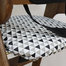 편리한 유아 식탁의자 커버 방수커버 세탁가능한 의자커버 원목의자 방수 커버 누빔 33*36, 그레이트라이앵글