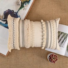 술 쿠션 커버 50x50 cm/30x50 cm 핑크 베개 케이스 수제 광장 거실 보헤미안 스타일 홈 장식 침실 지퍼 오픈, B-30x50cm, 1개