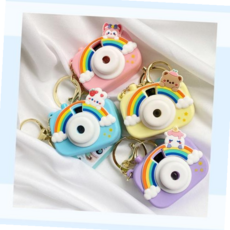 레인보우 동물 미니 빔 카메라 장난감 키링 4Colors, 3 블루, 옵션:3블루