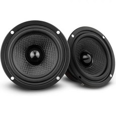 네오디뮴 트위터와 케블라 콘이 내장된 DS18 ZXI-44 4인치 자동차 오디오 동축 스피커 - 양방향 150와트 최대 4옴스피커 2개 블랙, 3.5-Inches