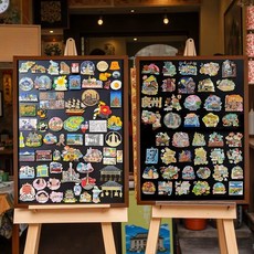 자석판 탁상용 프레임 칠판 마그네틱 자석 보드판 카페 게시판 양면 소형 원목색 인테리어, 20x30cm