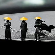 안나네 대시보드 무협 감성 사무라이 미니어처 3종 세트 인테리어 장식 소품, 1세트