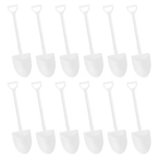 GSHLLO 100피스 작은 아이스크림 삽 스푼 귀여운 플라스틱 디저트 파티 참신한 요거트 미니 푸딩 가정 주방용 핑크, 화이트