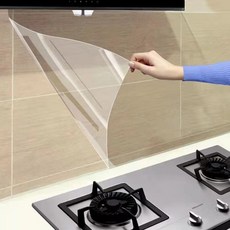 퀴너 주방 투명 대용량 오염방지 시트지, 1개