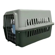 LAMRCO 便攜折疊寵物航空箱 雙開門設計 網狀隔尿墊 舒適提手 底部防滑, 1個, 老款軍緑,M碼【54*30*36】請選宅配, 老款軍緑