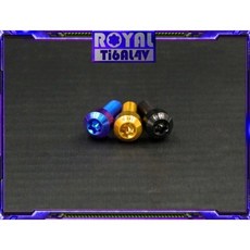 ROYAL 鈦合金 M8*20B 小頭照後鏡螺絲 CNC鍛造內梅花螺絲 M8X20, 帝王黑,反牙一支, 1個
