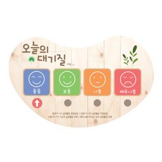 유치원 알림판 대기질안내 현관 교실 병원 학교 교문 환경구성판 유아기관 어린이집, PM10 (미세먼지)점자스티커