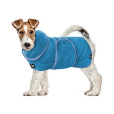 터프 퍼퍼 빠른 건조 개 목욕 가운 800 GSM 플러시 수건 / 드레싱 흡수력이 뛰어난 애완동물 강아지 조절 가능한 후드 & 벨리 스트랩 매우 부드럽지만 XL 그레이, X-Small, Gray