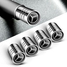 【台灣發貨】汽車輪胎車標氣門嘴帽裝飾氣門帽蓋汽嘴冒氣蓋帽氣門芯套鋁閤金 LWBN, 奔馳（精緻加厚5個裝）, 1個