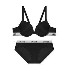 [게스언더웨어] 트리플라인 에어로쿨 브라 팬티 세트 - 블랙
