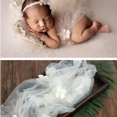 50일사진 셀프촬영 배경 레이스 천, A. 흰색, A. 50160 cm, 1개