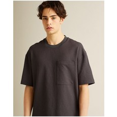 질스튜어트뉴욕 맨 [S사이즈 특가][질스튜어트뉴욕]다크터콰이즈블루 라운드넥 절개 버튼 디테일 반팔 티셔츠 JNTS2B301T3 399064