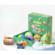 배스볼 세트 목욕 입욕제 풍성한 거품 버블팝 피규어 5가지, 귀여운 새끼 고양이