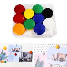 화이트보드 고정 컬러 원형 자석 게시판 동그라미 마그넷 문서 홀더 38mm 20p