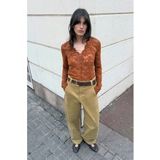 ZARA 레이스 버튼 탑 - 도트 495703186