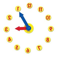 교사용 시계교구 시간학습 공부 자석시계 흥미 아이들선물, 1개