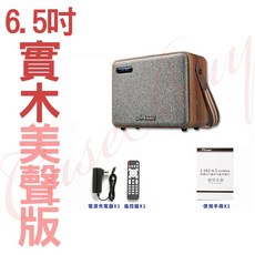 JPOWER 震天雷 6.5吋 典雅實木版 肩攜式KTV藍牙音響, 1個, 6.5吋實木美聲版(無MIC)