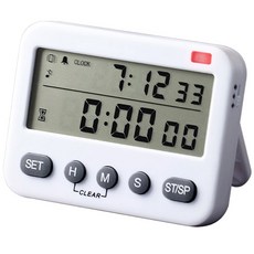 雙螢幕多功能計時器, 白色, 1個