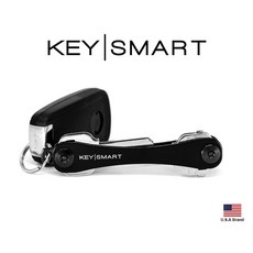 美國Keysmart 2.0加長版88mm鋁合金全黑塗層鑰匙收納器【KS019-BLK-BD】，簡約設計，輕鬆收納多把鑰匙, 1個, 無擴充包