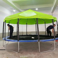 트램폴린 그늘막 야외 방방 캐노피 지붕 야외놀이 운동기구 캠핑용품 어린이놀이, 1, 10피트 강화 지붕 브래킷 PVC 타포린