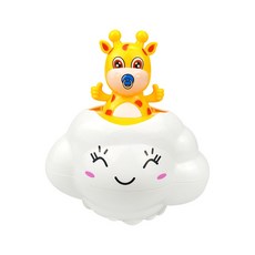 可愛長頸鹿雲朵灑水洗澡玩具, 小鹿雲朵洗澡玩具, 1個