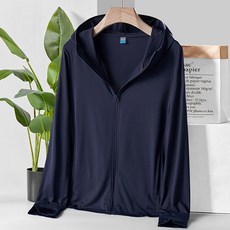썸머룩 남성 자외선차단 후드집업 L 네이비 hol+764YJ