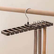 벨루빈 깔끔정리 벨트 넥타이 걸이, 2개, 브라운