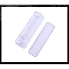 印章收納盒 7分(2.1cm)推式印章盒 黑色/透明 加長型印章適用, 黑色, 1個