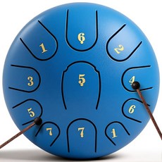 Rsasi 스틸 텅 드럼 6인치 8음 C 톤 명상을 위한 레인 요가 및 마음챙김 음악 애호가를 이상적인 선물 (네이비 블루 8음), Sky Blue, 6 Inch 11 Note