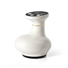 電動 多功能熱敷按摩器 Type-C充電 真空負壓吸力 居家保健按摩, 白色, 刮痧儀