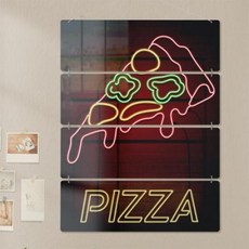nl779-멀티아크릴액자_네온효과맛있는피자시그널(4단대형)