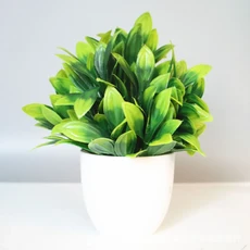 인공 식물 화분 녹색 식물 실내 및 실외 플라스틱 분재 홈 장식, BL-PZ-002-D, 1개