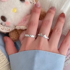 슈에뜨지니 귀여운 여성 여자 반지 링 커플 빈티지 주얼리 행운 악세사리