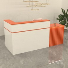 팔찌형 데스크 업소용 템바보드 색상 프론트 아이보리 화이트 ㄱ자 카운터테이블, H. 백배귤우편