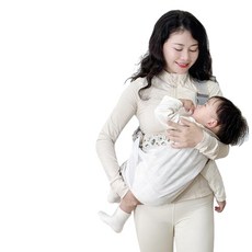 QWE 腰凳嬰兒背帶二合一, 白色小狗 透氣網格揹帶, 1個