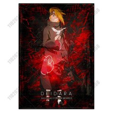 주변 나루토 포스터 우치하 사스케 아카츠키 애니메이션 홈 장식 블랙 레드 벽 예술 유화 캔버스 페인팅, 4. picture-1