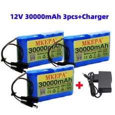 LED 조명 백업 전원용 12V 30000mAh 3S2P 리튬 이온 배터리 팩 고용량 BMS, 01 3pcs  CAR-1