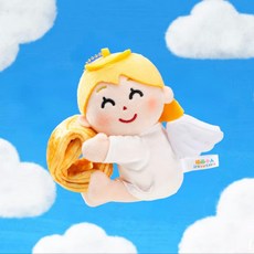 叢雲百物舘 娃島聯萌聯名插畫小人 錢輩請和我交往 毛絨挂件盲盒 玩偶挂飾 可愛娃娃 送朋友禮物, 1個, 天使降臨【拆盒確認款】