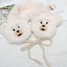 뽀글이 귀마개 따뜻한 귀여운 겨울 곰돌이 귀마개 패션 어린이 겨울용 유아 여아 아동 용품 방한