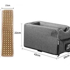 카시트 자동차 휴대용 풀커버 캐리어 시트 차시트 펫 가방 고양이 콘솔박스 차량 쿠션 방수, B. 고급 그레이  쿨매트, A. 422022