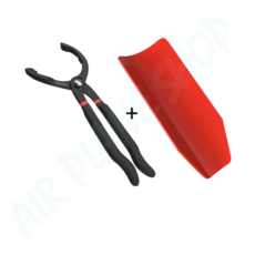 KUATEN 鉗式機油濾芯扳手 三檔寬度可調, 紅, 1套