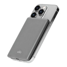 알로코리아 코발트 초슬림 맥세이프 보조배터리 C타입 5000mah, allo501MW, 그레이